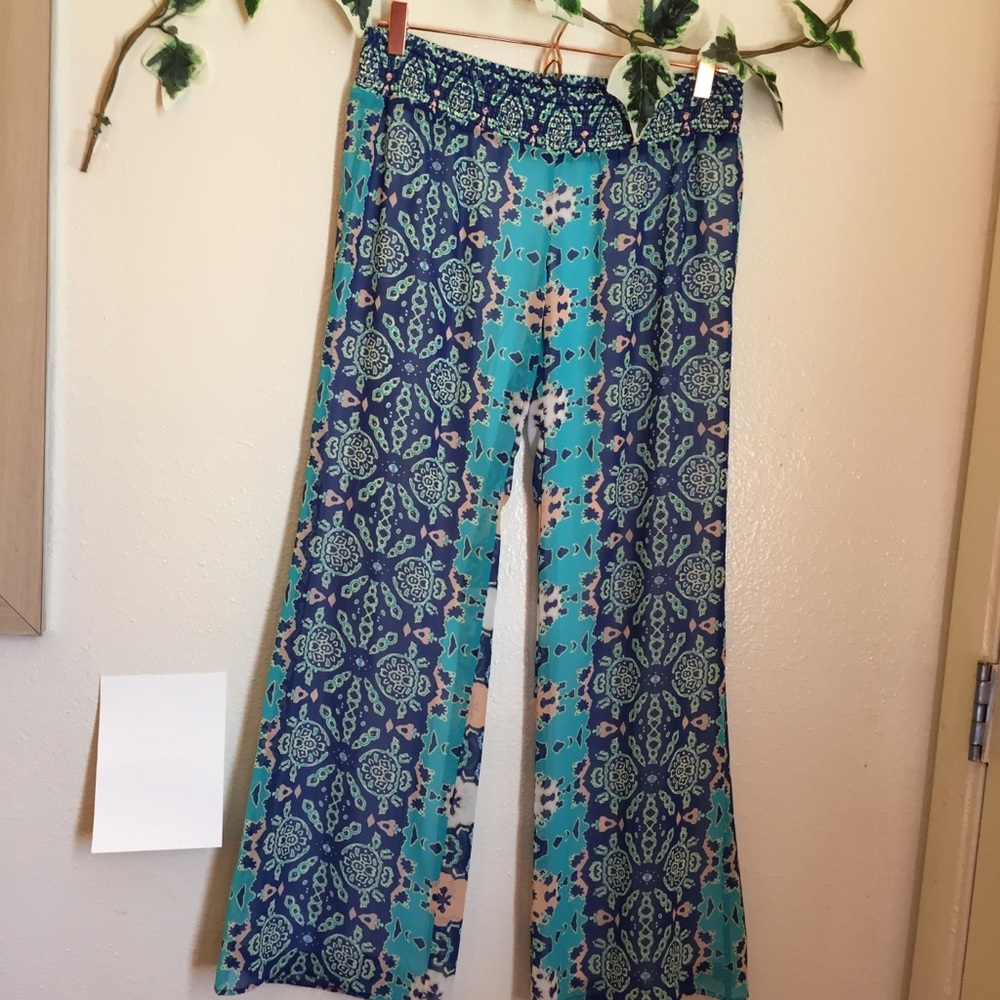 Gray Saks by Fifth Ave Palazzo Pants Size L